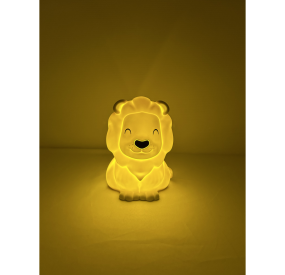 LAMPADA SILICONE LEONE LUCE LED 7 COLORI RICARICABILE