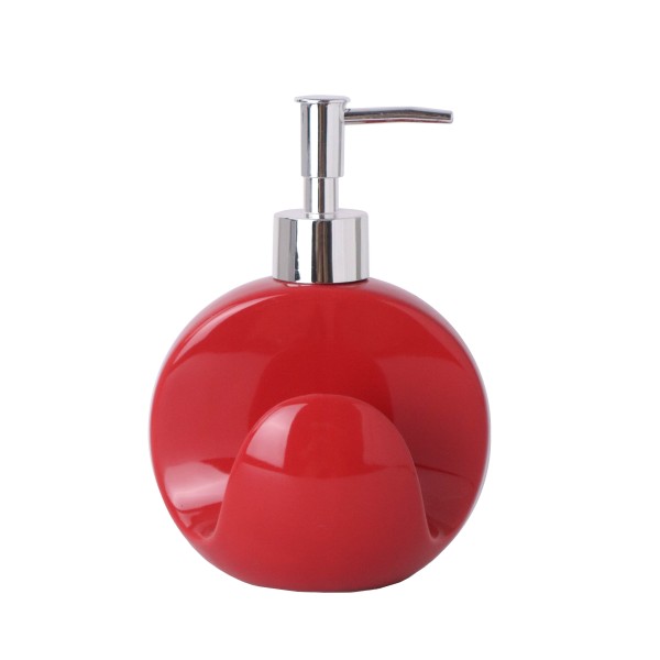 DISPENSER PORTA SAPONE BAGNO BOMBON - ROSSO