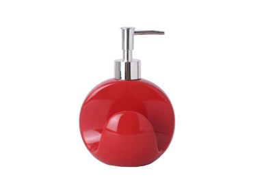 DISPENSER PORTA SAPONE BAGNO BOMBON - ROSSO