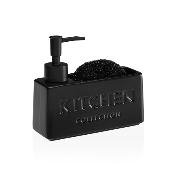 KITCHEN SOAP AND SPONGE DISPENSER KITCHEN - BLACK