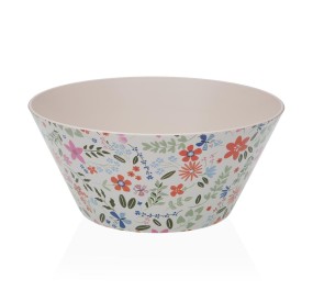 FRUIT BOWL SALAD BOWL WITH FLORAL DECORATIONS