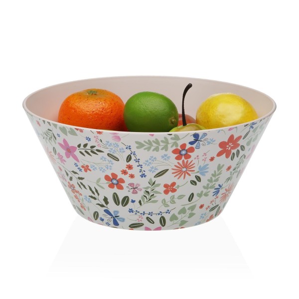 FRUIT BOWL SALAD BOWL WITH FLORAL DECORATIONS