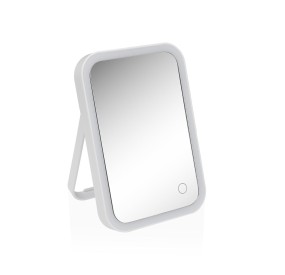 WHITE MIRROR WITH LED LIGHT FOR MAKEUP FACIAL