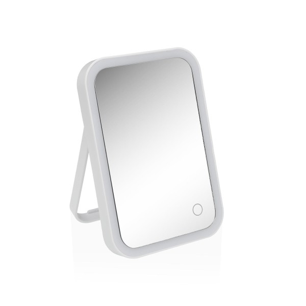 WHITE MIRROR WITH LED LIGHT FOR MAKEUP FACIAL