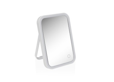 WHITE MIRROR WITH LED LIGHT FOR MAKEUP FACIAL