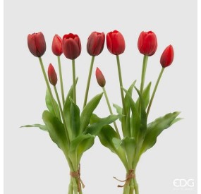 BOUQUET MAZZO TULIPANI ROSSO 40cm ENZO DE GASPERI