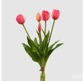 BOUQUET MAZZO TULIPANI FUCSIA 40cm ENZO DE GASPERI