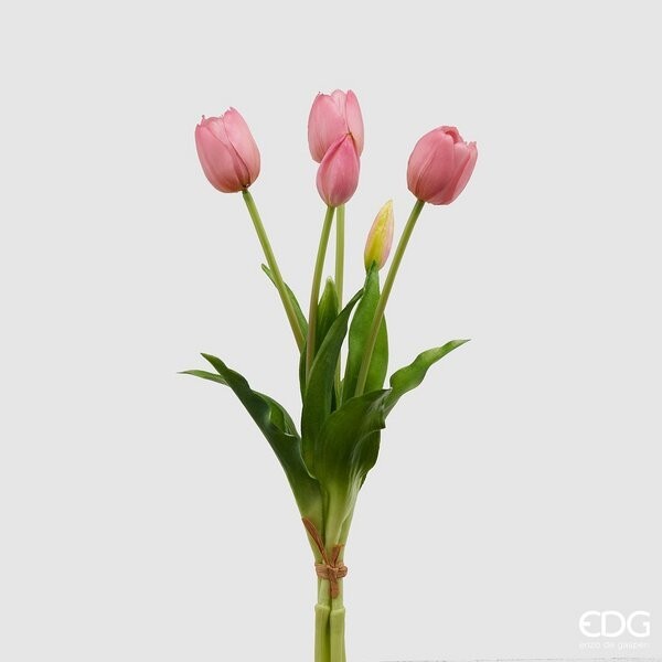 BOUQUET OF PINK TULIPS 40cm ENZO DE GASPERI