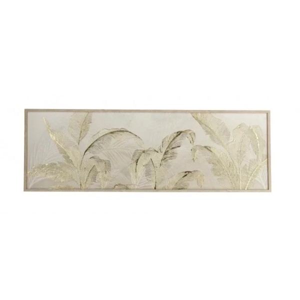 CANVAS PAINTING JARL GOLD LEAVES 120x40cm BIZZOTTO