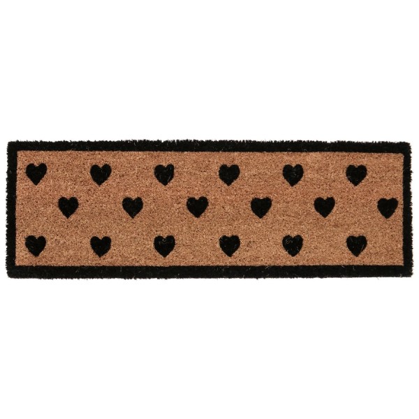 VALERIE HEART DOORMAT IN COCONUT FIBER 75x25cm BIZZOTTO