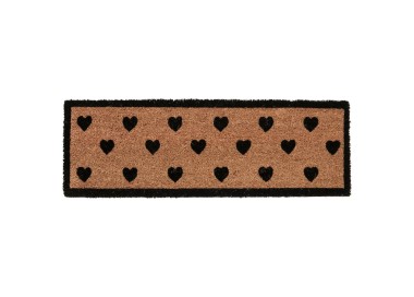 VALERIE HEART DOORMAT IN COCONUT FIBER 75x25cm BIZZOTTO