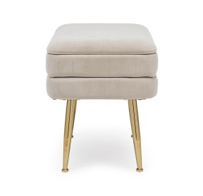 BEIGE SINGLE SEAT STORAGE BENCH PAVLINA BIZZOTTO