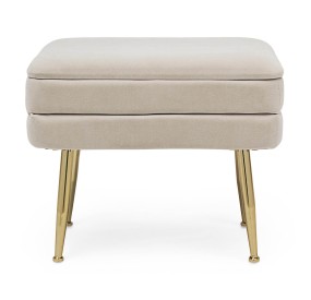 BEIGE SINGLE SEAT STORAGE BENCH PAVLINA BIZZOTTO