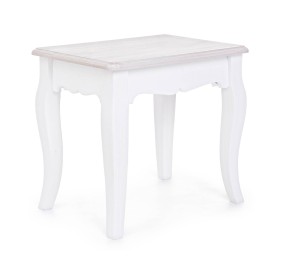 CHARLENE STOOL WHITE WOOD MDF BIZZOTTO 41x30 H.38cm