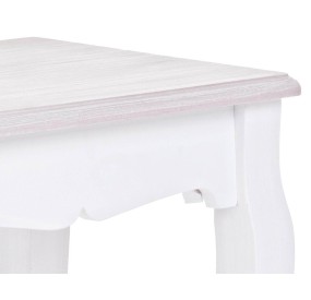 CHARLENE STOOL WHITE WOOD MDF BIZZOTTO 41x30 H.38cm