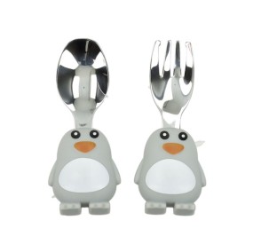 BRANDANI SILICONE PENGUIN BABY MEAL SET