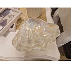 BRANDANI WHITE MOTHER OF PEARL SHELL BOWL 15x20cm