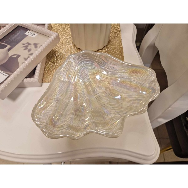 BRANDANI WHITE MOTHER OF PEARL SHELL BOWL 15x20cm