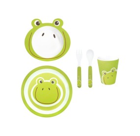 BRANDANI SILICONE CHILDREN'S MEAL PLATE SET - FROG