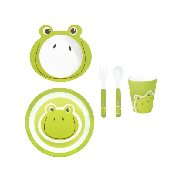 BRANDANI SILICONE CHILDREN'S MEAL PLATE SET - FROG