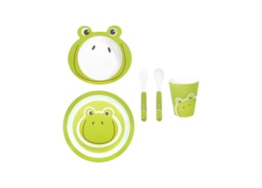 BRANDANI SILICONE CHILDREN'S MEAL PLATE SET - FROG