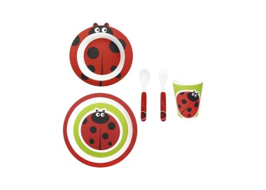 SET PIATTO PAPPA BIMBI COCCINELLA IN SILICONE BRANDANI