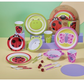 BRANDANI SILICONE CHILDREN'S MEAL PLATE SET - FROG