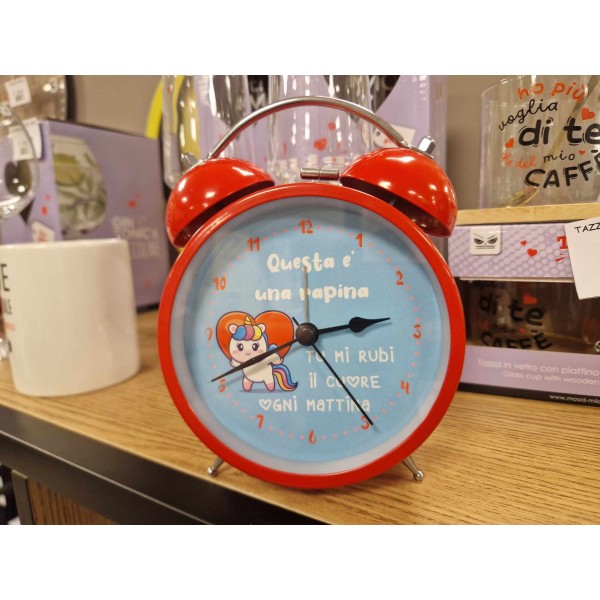 MECHANICAL RED VALENTINE'S DAY LOVE ALARM CLOCK