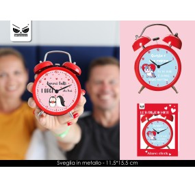 MECHANICAL RED VALENTINE'S DAY LOVE ALARM CLOCK