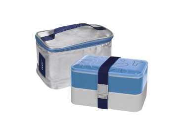 LUNCH BOX COMPLETA CON BORSA TERMICA E POSATE