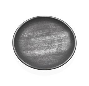 ROUND CENTREPIECE PLATE WOOD DARK STONE EFFECT D.30cm