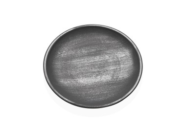 ROUND CENTREPIECE PLATE WOOD DARK STONE EFFECT D.30cm