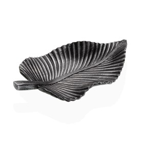 SILVER LEAF PLATE CENTERPIECE 20x35cm